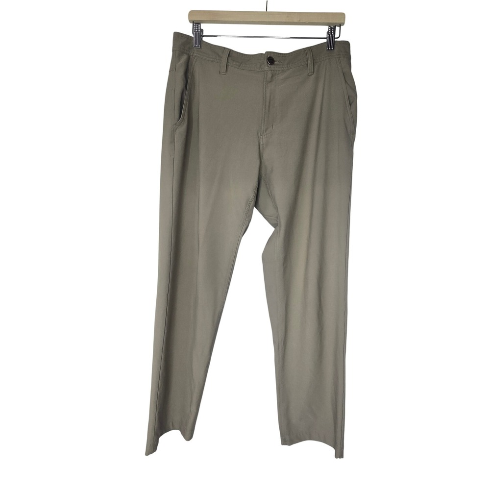Free Fly Nomad Pants Men 34/30 Khaki Tan Polyester Spandex Performance Gorpcore